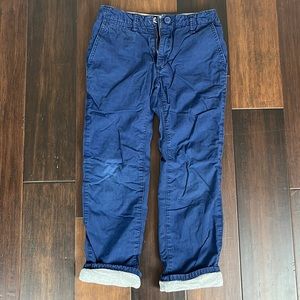 EUC Gap kids jersey lined navy chino pants, boys size 8